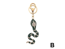 Novo Chaveiro Com Pingente De Cobra Com Strass De Cristal, Lembrança E Presente Aquaforge