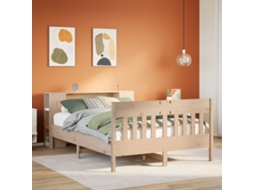 Cama Com Estante Sem Colchão 120x200 Cm Pinho Maciço