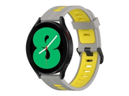 Pulseira De Silicone Bicolor Com Padrão Vertical Para Samsung Galaxy Watch 4 (40 Mm X 20 Mm).