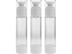 Conjunto de 3 Garrafas Plásticas Multifuncionais para Viagem À Prova De Vazamentos, 50 Ml.