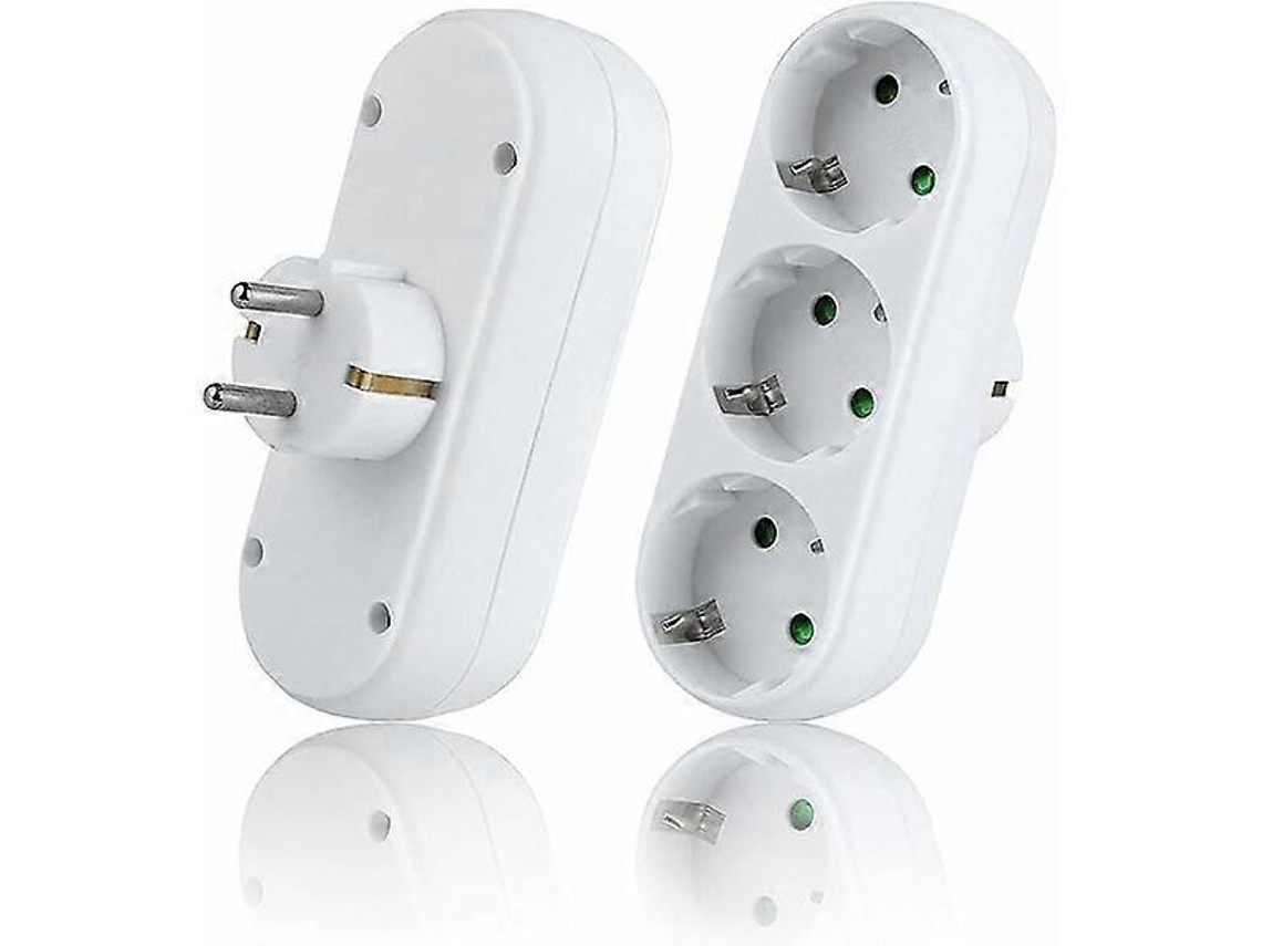 Régua De Tomadas De Parede De 2 Peças, Com 3 Tomadas , Tomada Múltipla Para Casa E Escritório. Olysi Shop (3500w/16a)