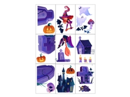 Decorações de Janela de Halloween Adesivos de Janela de Halloween RNEMITERY