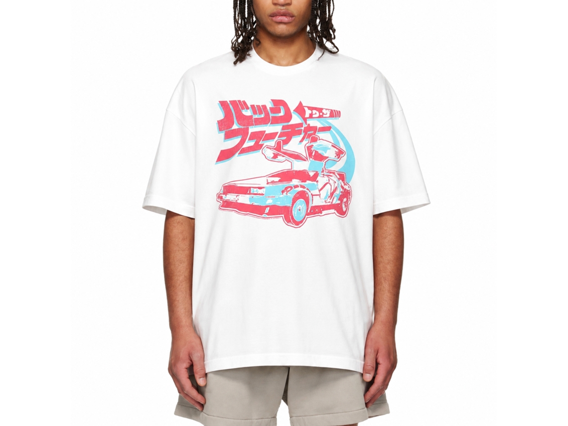 Rockinstone Back To The Future Movie Future Japan White Adult T-shirt Size:xxl