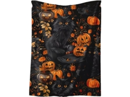 Manta Retrô de Halloween Syjym para Sofás Camas Carros Quartos Escritórios e Camping, Macio, Quente, Ideal Par