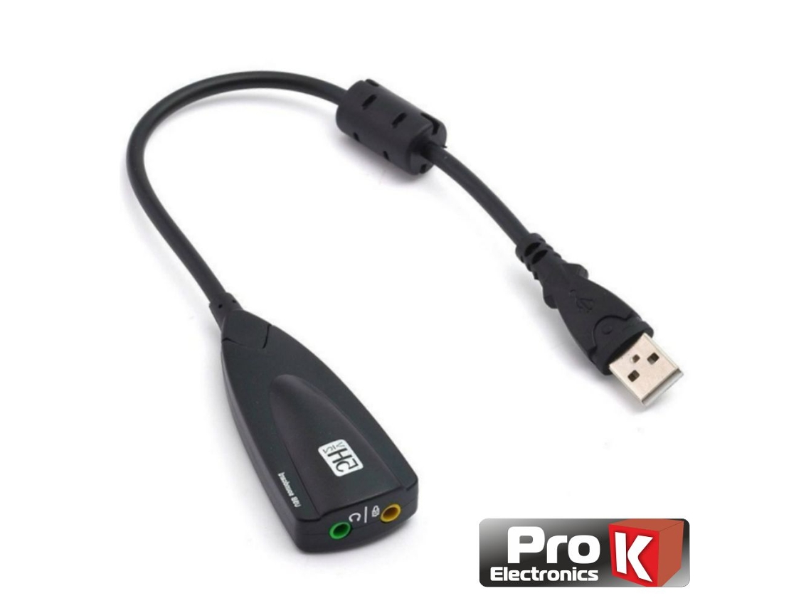Adaptador Placa Som Usb 7.12 Fichas Jack PRO K