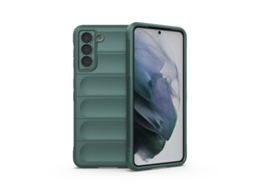 Capa Halinuia Para Samsung Galaxy S21 5g Magic Shield Tpu Flanela Verde Escuro (proteção Integral, Interior Em Flanela)
