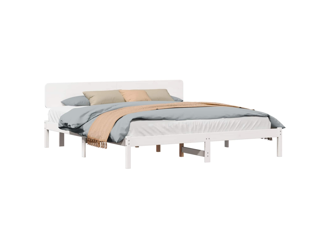 Estrutura da Cama com Cabeceira Branco 180 X 200 Cm MAISON EXCLUSIVE