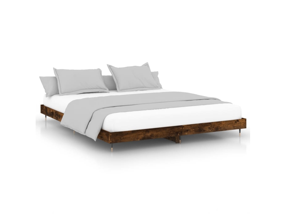 Bed Frame, Bed Frames Vidaxl Marrom Madeira Processada (120 X 200 Cm)