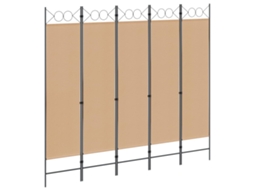Conjunto 1 Divisor De Ambiente Vidaxl Bege Poliéster (200 X 180 Cm)