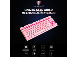 Teclado Mecânico Gamer Motospeed Ck82 Com 87 Teclas, Switch Outmu Blue, Rgb, Com Fio