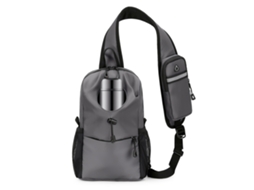 Mochila Transversal À Prova D'água Leve Multi Bolsos