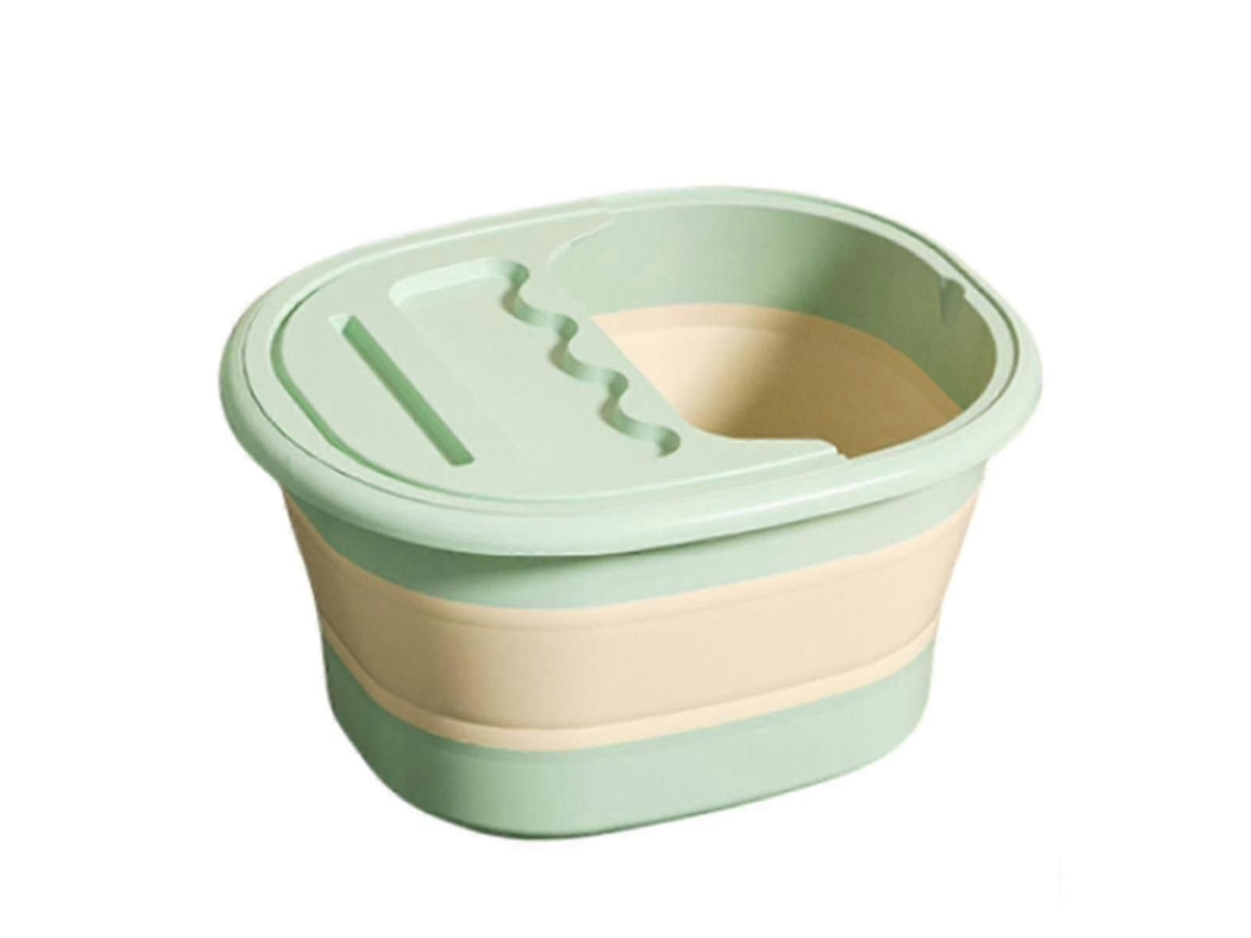 Banheira De Pés Dobrável Com Massageador Para Ajudar A Dormir, Spa Os Pés, Relaxante Verde, 26-27 Polegadas.