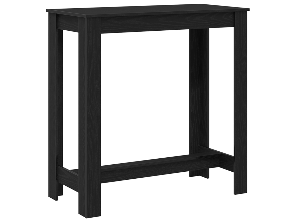 Conjunto 1 Mesa De Bar Moderna Vidaxl Preto Derivados De Madeira (102 X 50 X 103,5 Cm)