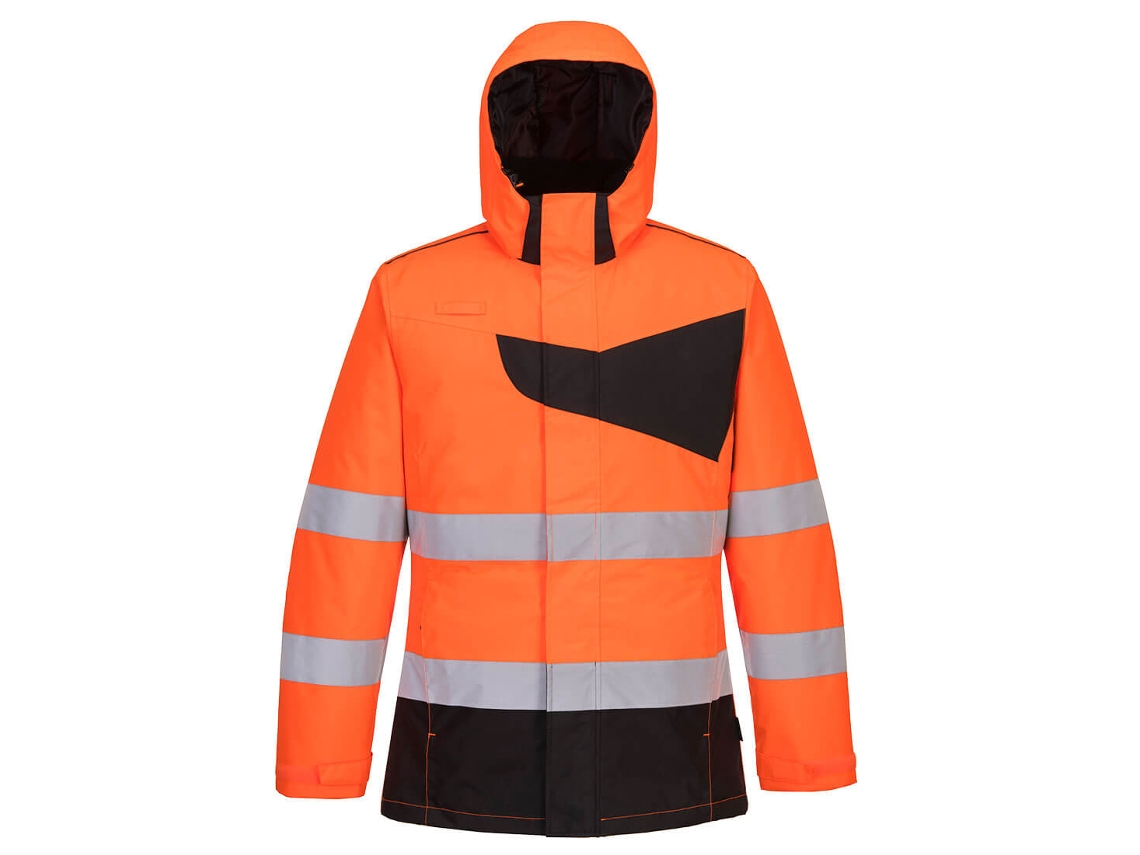 Jaqueta Pw2 High Visibility Inverno / Laranja Preto / M Portwest