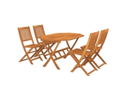 Dining Set, Dining Sets Vidaxl Marrom Madeira De Acácia (n/a)