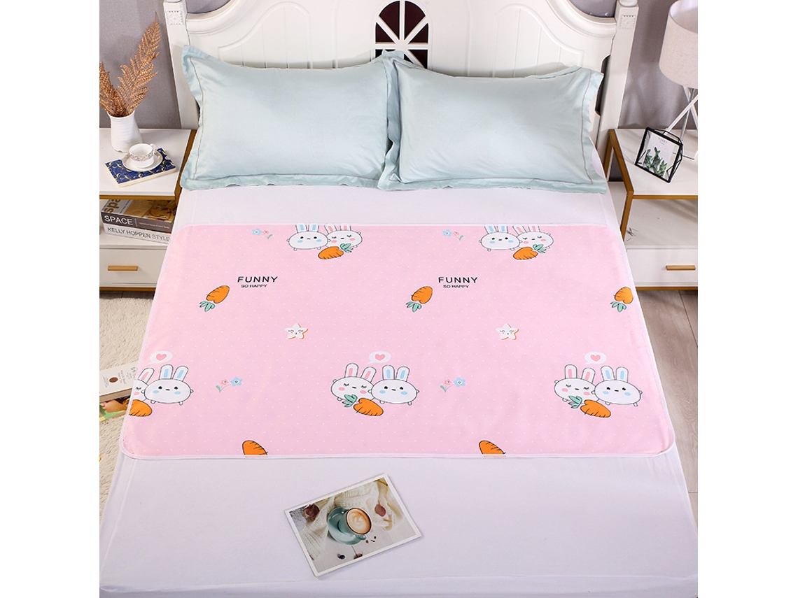 Colchão Impermeável Para Crianças 70 * 120cm - Coelhinho Rosa