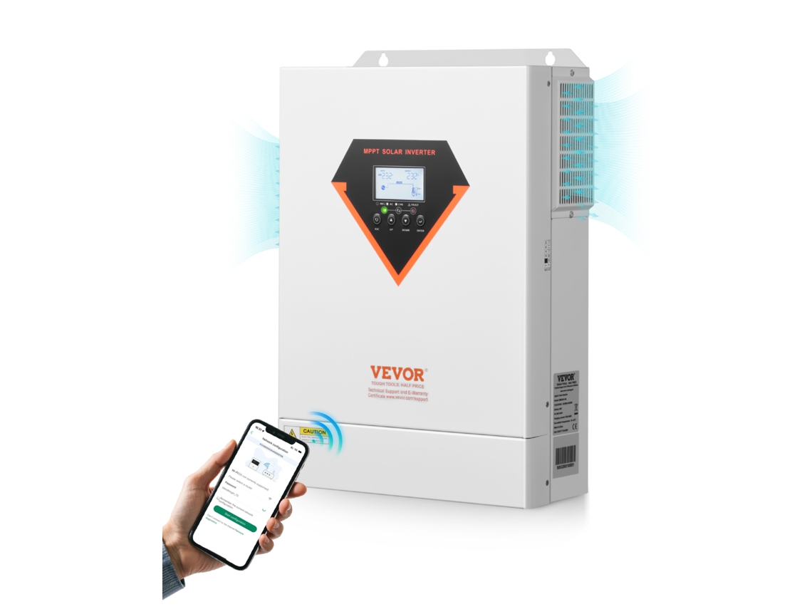 Inversor Solar Híbrido Vevor 6000w Com Controlador Solar Mppt De 120 A Integrado
