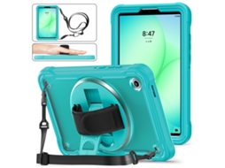 Capa para Samsung Galaxy Tab A11 Plus 11 Polegadas com suporte giratório 360° cinza, azul claro GERTIZ (11)