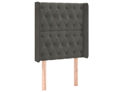 Cabeceira de Cama com Abas Veludo Cinzento Escuro MAISON EXCLUSIVE (83x16x118 cm)