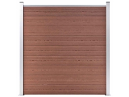 Vidaxl Painel De Vedação Para Jardim 180x186 Cm Wpc Castanho