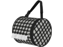 Porta Papel Higiênico De Parede Com Estampa Pied Poule Em Preto E Branco, Caixa De Lenços Dobrável Para Banheiros E