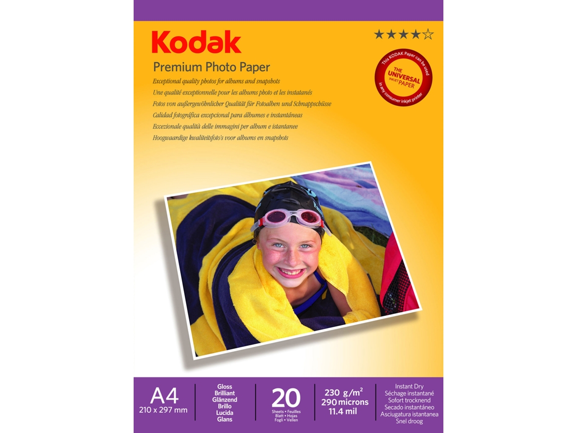 Papel Fotográfico KODAK High Glossy A4