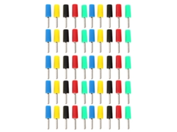 10set Plugue Banana Reto 2mm Latão Pe Conector de Cabo para Máquinas de Solda Automóveis Instrumentos Elétrônicos