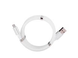 Cabo de Carregamento LAXISCREED Micro usb Auto enrolável Magnético Branco