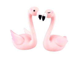 Adorno De Pastel Flamenco Juguetes Baño Niños Fiesta Tema Hawaiano Luau Decoración Bodas Cumpleaños Regalo Niñas 2 Piezas Rosa