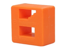Bloque Magnetizador Desmagnetizador 2 Em 1 Ferramenta Magnética Para Pontas De Parafusadeira Acessórios De Metal Laranja