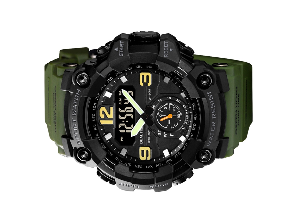 Reloj Deportivo Digital Hombre Skmei 5atm Impermeable Con Alarma Cronómetro Led