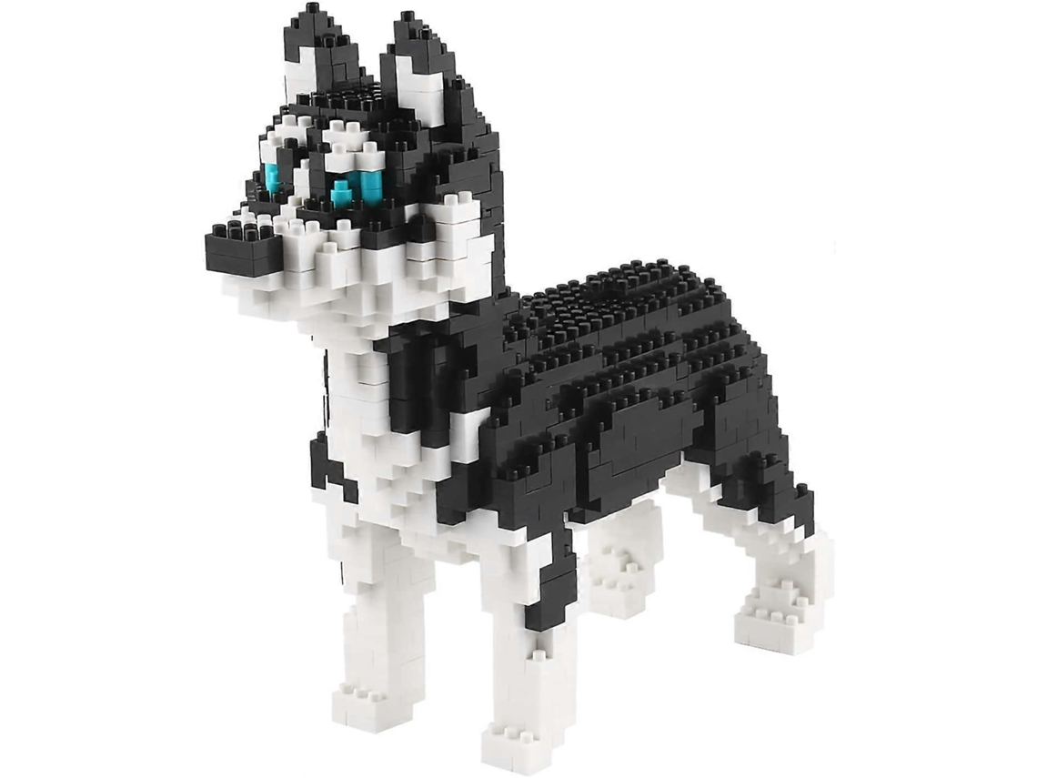 Blocos de construção para cães em miniatura, 950 peças Kljm 02 Slowmoose (husky)