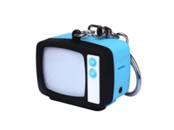 Chaveiro Led em Formato de Televisão Retrô com Som para Auxiliar no Sono e Função Interativa . TAISHENGDA (amarelo)
