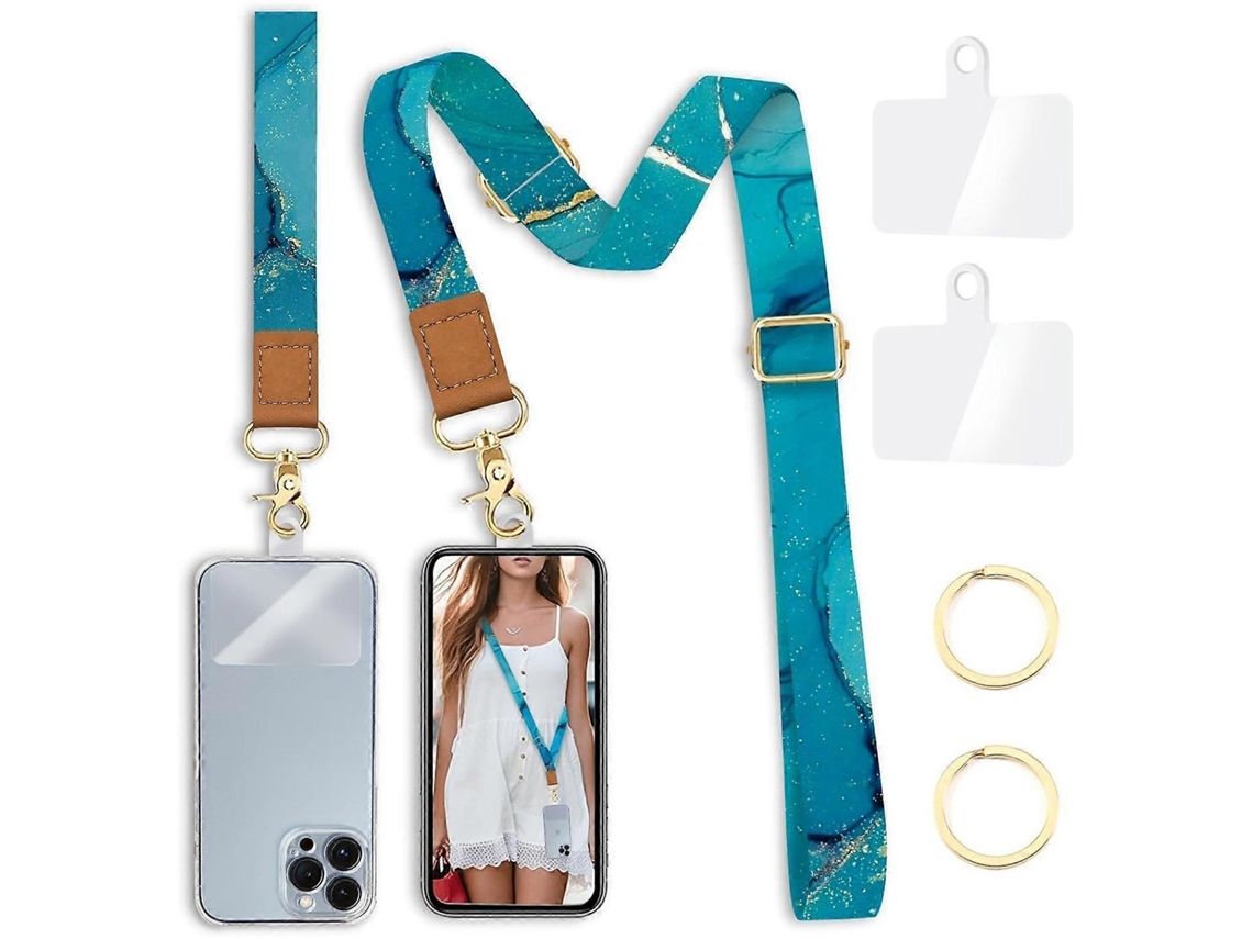 Lurelia Cordão Para Telemóvel Ajustável Transversal De Pulso Para Pescoço Com Fivela Metálica Anti-perda