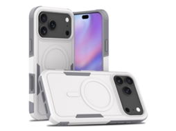 Compatível Com Iphone 17 Pro Max, Capa Magnética Com Cantos Acolchoados E Estrutura Resistente A Quebras (branca)