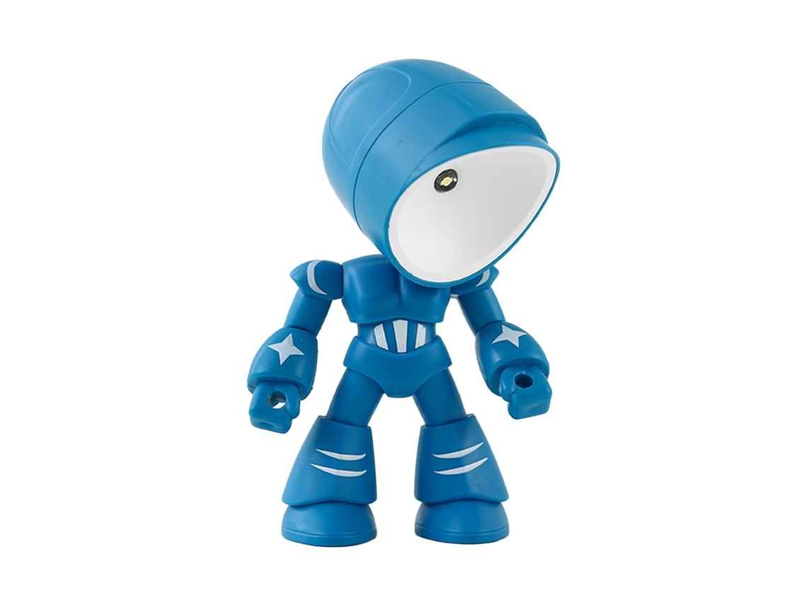 Lâmpada De Mesa Mini Azul Laxiscreed Com Luz Noite Led E Design Divertido Para Decoração
