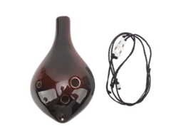 Ocarina Flauta 6 Buracos Tom C Alto Cerâmica Com Corda Grip Confortável Pronúncia Sensível Para Iniciantes