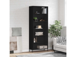 Vidaxl Armário Alto 69,5x32,5x180 Cm Derivados De Madeira Preto