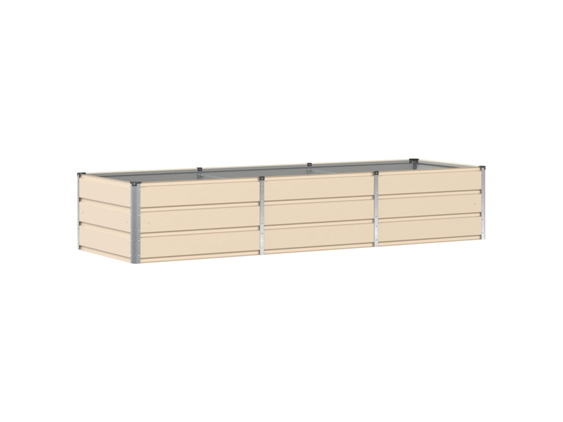 Conjunto 1 Vaso De Jardim Vidaxl Branco Aço (240 X 80 X 45 Cm)