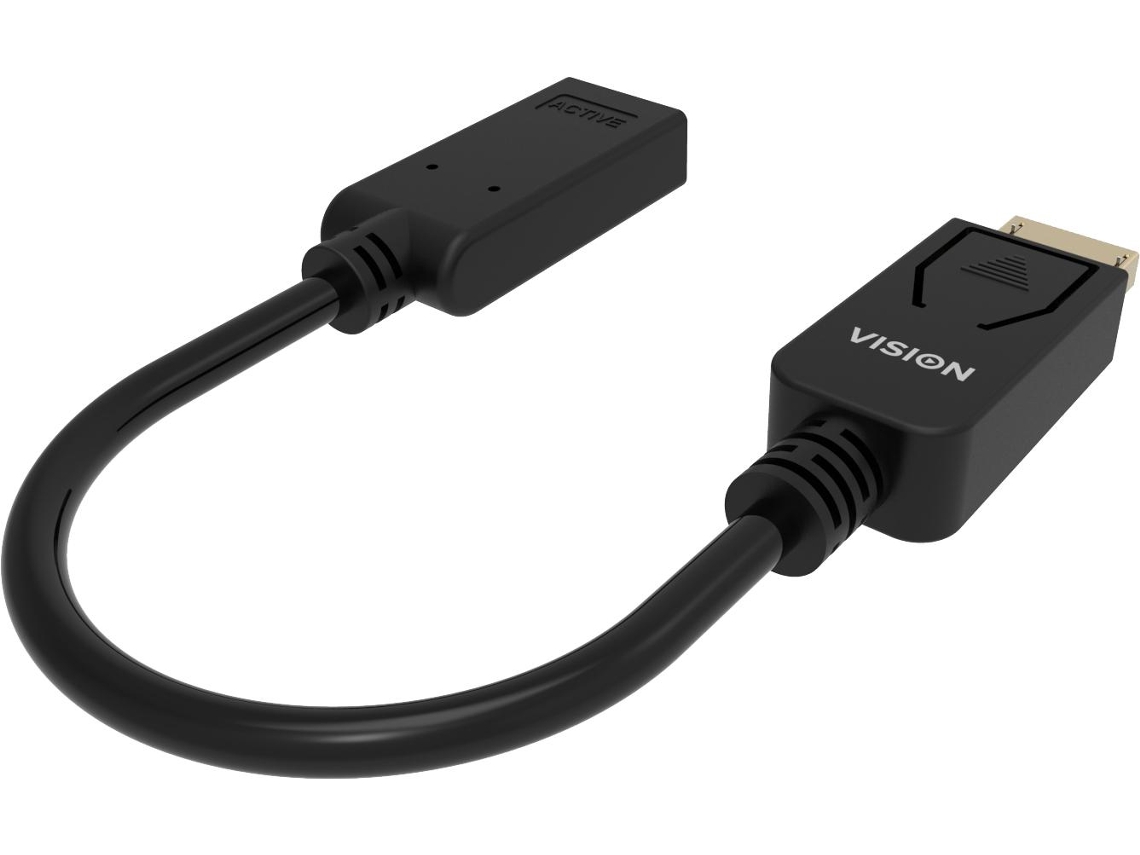 Vision Tc-Dphdmi/Bl Adaptador de Cabo de Vídeo Hdmi Type a Standard Displayport Preto
