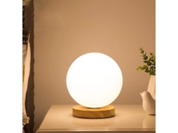 Abajur De Mesa Para Quarto, Abajur De Cabeceira Simples, Romântico E Criativo, Bola Branca Leitosa, Luminária De Mesa