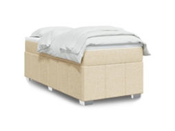 Vidaxl Cama Com Molas/colchão 80x200 Cm Tecido Cor Crème