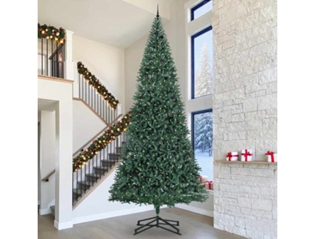 Árvore De Natal Artificial Pré Iluminada Com Conjunto De Bolas Clicnbuy