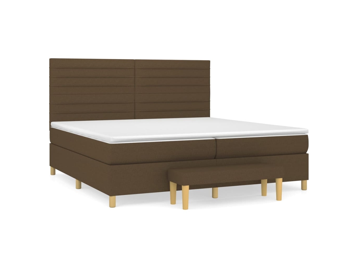 Box Spring Bed, Box Spring Beds Vidaxl Marrom Tecido (200 X 200 Cm)