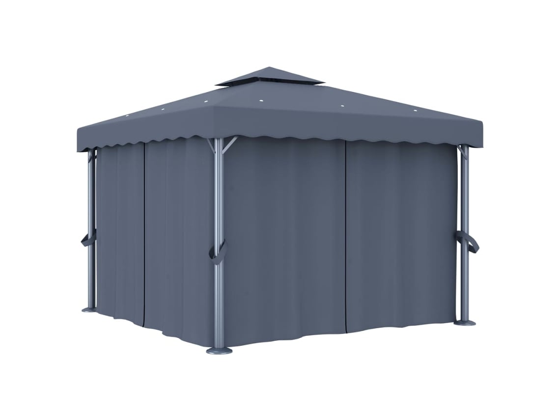 Gazebo VIDAXL Grey Alumínio (3x3 m)