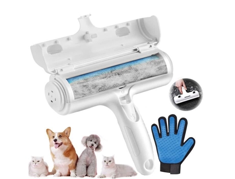 Escova anti-pêlos para cães e gatos - Luva de escova e higiene para cães, coelhos, gatos, móveis, sofás HIBA
