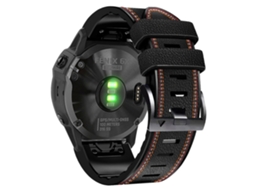 Bracelete Silicone 26Mm Linha de Costura de Três Cores Liberação Rápida À Prova de Suor para Garmin Enduro/Tactix Delta/Tactix 7 Pro Preto