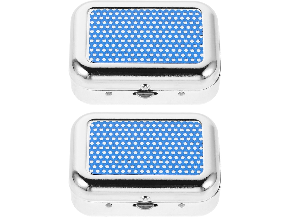 Cinzeiro De Bolso Portátil Mikikit De 2 Peças Em Metal Com Abafador Integrado Para Uso Em Carro E Ao Ar Livre