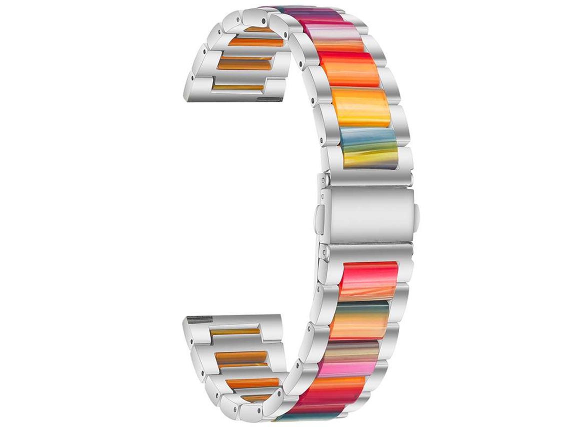 Bracelete Aço Inoxidável + Resina Opala para Garmin Tactix 7 Standard Edition
