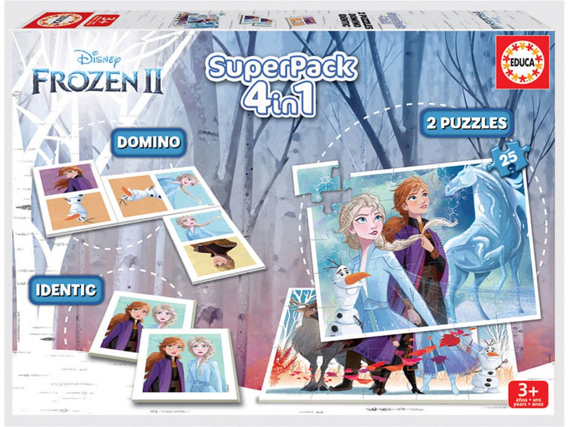 Jogo de Tabuleiro EDUCA Superpack Frozen 2 (Idade Mínima: 3 Anos - Dificuldade: Baixa)